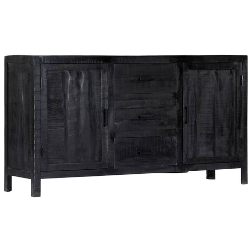 Rustika Rowe -  Sideboard Black 147x40x80 cm Solid Mango Wood
